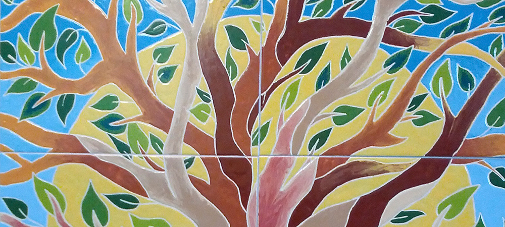 Tree tops on Hartland mural